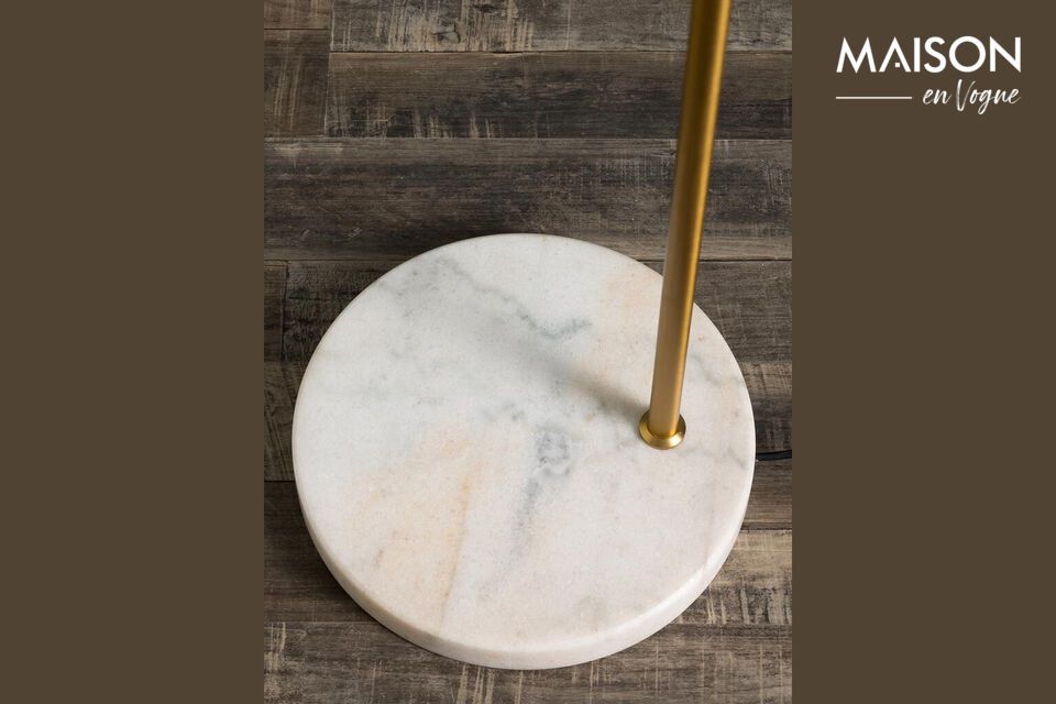 Give your space a touch of sophistication with our elegant Zora white marble floor lamp